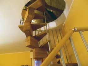 Scala modulare legno ferro e acciaio