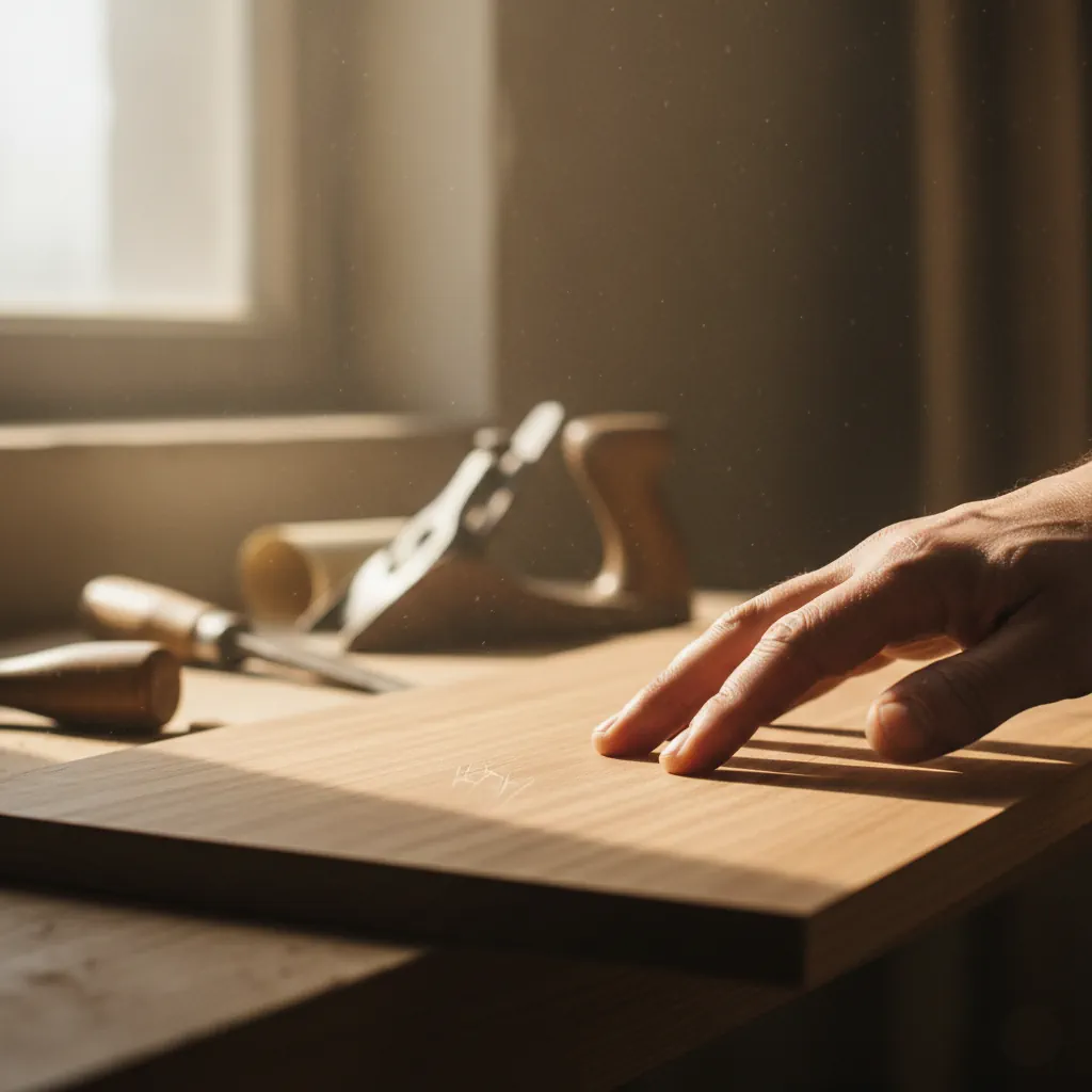 Riparazione artigianale di un difetto del legno